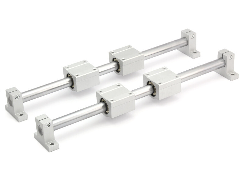 4x RJMP-01-20 mit Alugehäuse SCE20 + 2x Präzisionswellen 20mm L 1540mm + 4x SH20