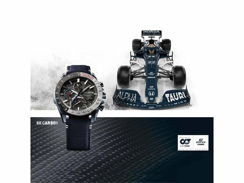 Pre-owned Casio Edifice Eqb-1000at-1a Mobile Link Scuderia Alphatauri Limited