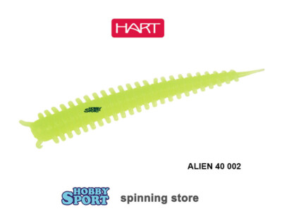 HART ALIEN 40 COL 002 GLOW GIALLO mm 40 SILICONICO ROCK FISHING SPINNING