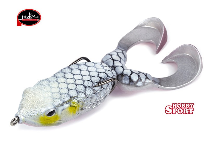 MOLIX SUPERNATO FROG R COLORE 180 SILVER ALBINO  x SPINNING BLACK BASS