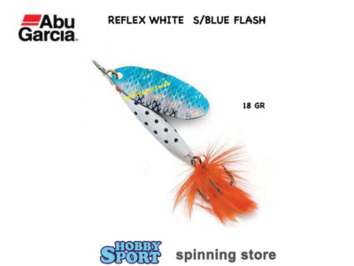 REFLEX WHITE ABU GARCIA 18 GR COL. S BLUE FLASH  CUCCHIAINO ROTANTE 1312759