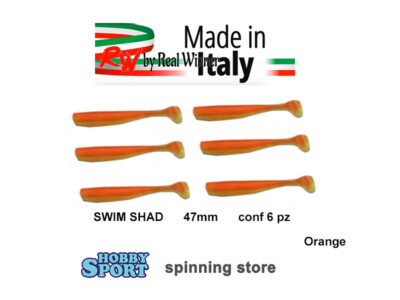 SWIM SHAD REAL WINNER 4,7 MM GRIGIO SPINNING LAGO FIUME TROTA CAVEDANO PERSICO