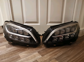 image for Mercedes C Class W205 C63 C43 AMG RIGHT LEFT PAIR HEADLIGHTS