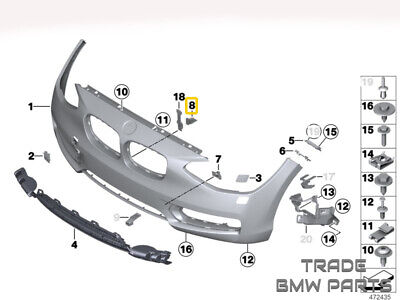 BMW 1 2 3 4 SERIES FRONT BUMPER SUPPORT-CENTRE 