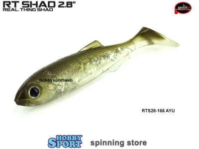 MOLIX RT SHAD 2,8" COLORE 166 AYU SILVER FLAKE CONF 6 PZ SPINNING LAGO FIUME