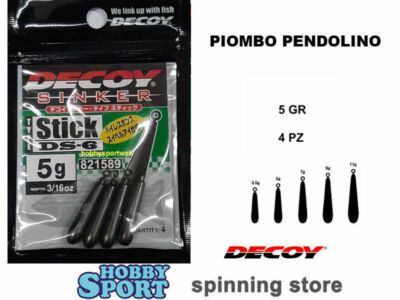 DECOY STICK DS-6  PESO 5 GR PIOMBO x TECNICA PENDOLINO x  SILICONICI 821589