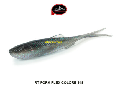 MOLIX RT FORK FLEX 4" COLORE 148 UV CLEAR CHART   LIGHT SPINNING CONF 4 PZ