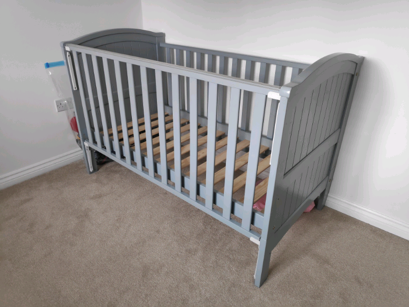 Grey cot bed in Hamilton, Leicestershire Gumtree
