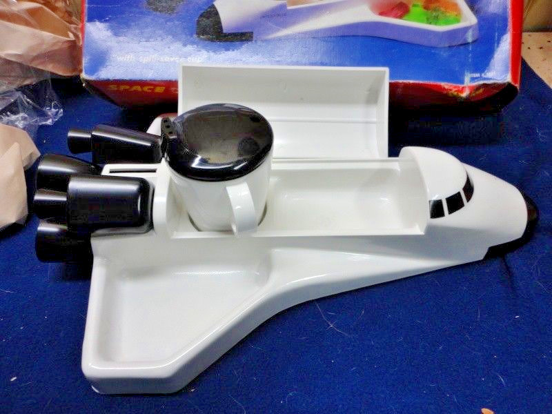 New Vintage Child Airplane Dish - Space Shuttle - 1987 - Starwares - Tableware