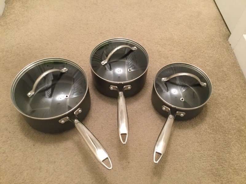 Sainsbury's Premium Cookware Hard Anodised Saucepan Set in Coventry