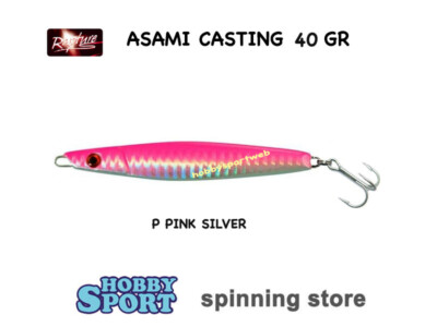 METAL JIG ASAMI CAST  40 GR COLORE P PINK SILVER SPINNING MARE
