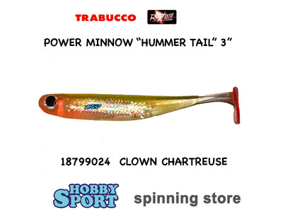 RAPTURE  HUMMER TAIL 3" SILICONICO CLOWN CHARTREUSE CONF 6 PZ - SPINNING