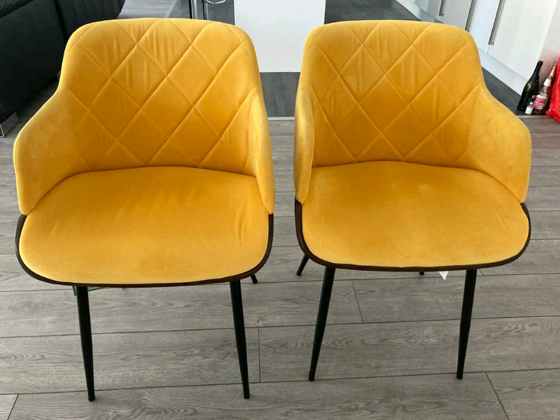 Stunning mustard Dining Chairs Set of 2 in Southside, Glasgow Gumtree