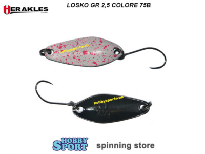 LOSKO SPOON ARHKLM75B WHITE PINK POINTS GR 2,5 HERAKLES AREA TROUT SPINNING