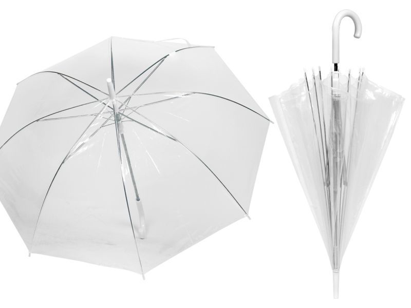 Ombrello Trasparente Pvc Protegge Pioggia Sole Bambini Bimbi dfh