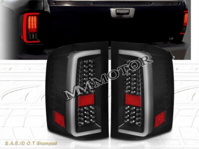 2007-2013 CHEVY SILVERADO TAIL LIGHTS LED Black  NEW 1500 One Pair