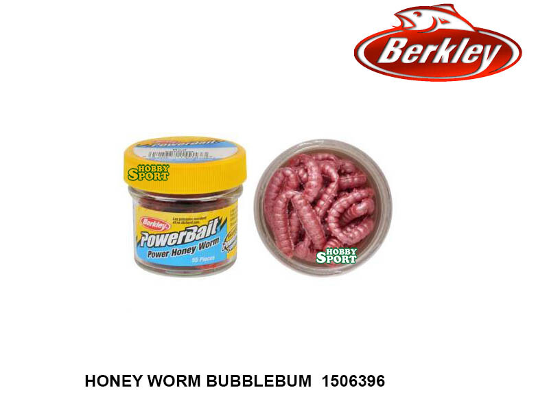 BERKLEY POWERBAIT HONEY WORM BUBBLEGUM EBPHW2.5-BGM CAMOLE TROTA LAGO 1506396