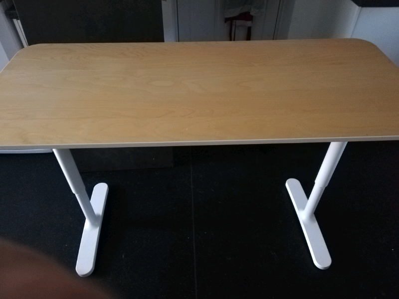 SOLD IKEA BEKANT 140 x 60 Birch Veneer Table/Desk in Caerphilly