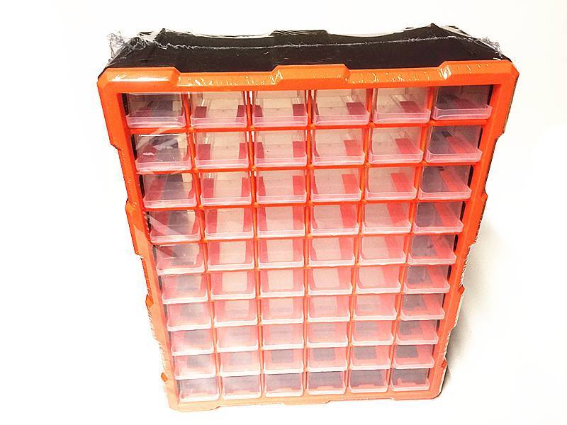 Plastic Storage Tubs Cabinet 60 Drawers Tool Box Bin Chest Shelf