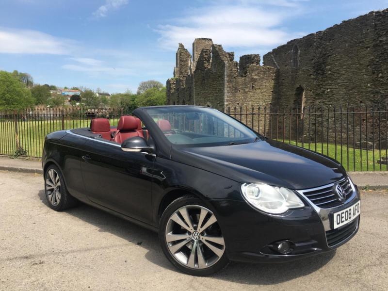 2008 Volkswagen Eos Sport 2.0TDI 140BHP Convertible **FSH Red Leather
