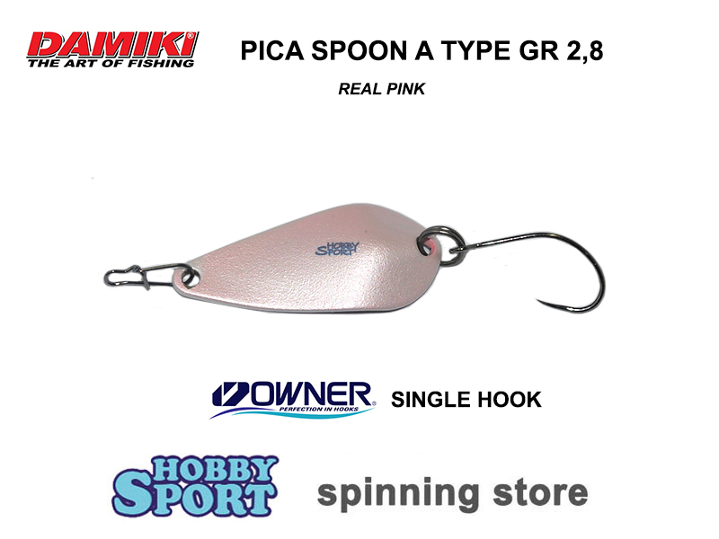 PICA SPOON ARTIFICIALE ONDULANTE TYPE A  col. PEARL PINK 019 GR 2,8  AREA TROUT