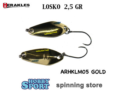LOSKO SPOON ARHKLM05 GOLD GR 2,5 - ONDULANTE HERAKLES AREA TROUT