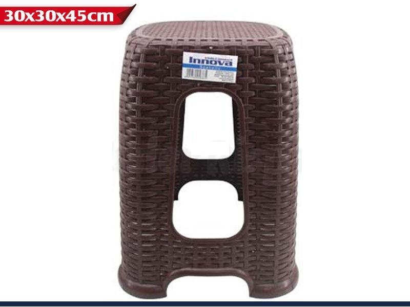 Sedia Sgabello In Plastica Interni Esterni Multiuso Casa 30x30x45cm moc