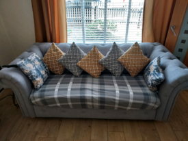 3+2 Seater sofa, Silver/light grey