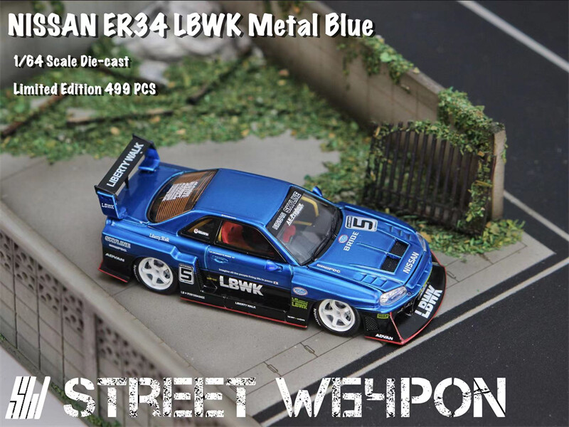 Street Weapon 1:64 LBWK ER34 Openable Hood Edition Metallic
