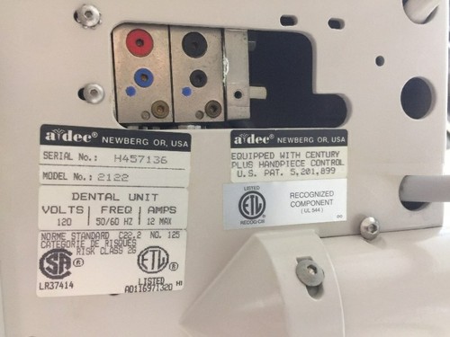 Adec Decade 1040 Dental Chair Operatory Package Delivery, Assistant  & Light