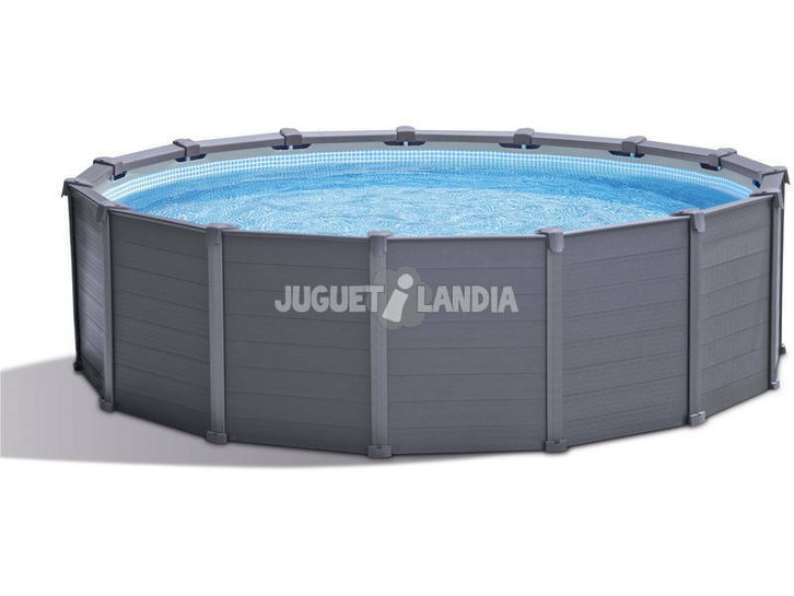 Piscina Desmontable Graphite Gray Panel Pools 478x124 cm. Intex 26384