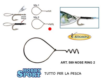 STONFO 589 NOSE RING 2  SIZE 2  MOD. GRANDE  INNESCO ESCA VIVA X TRAINA