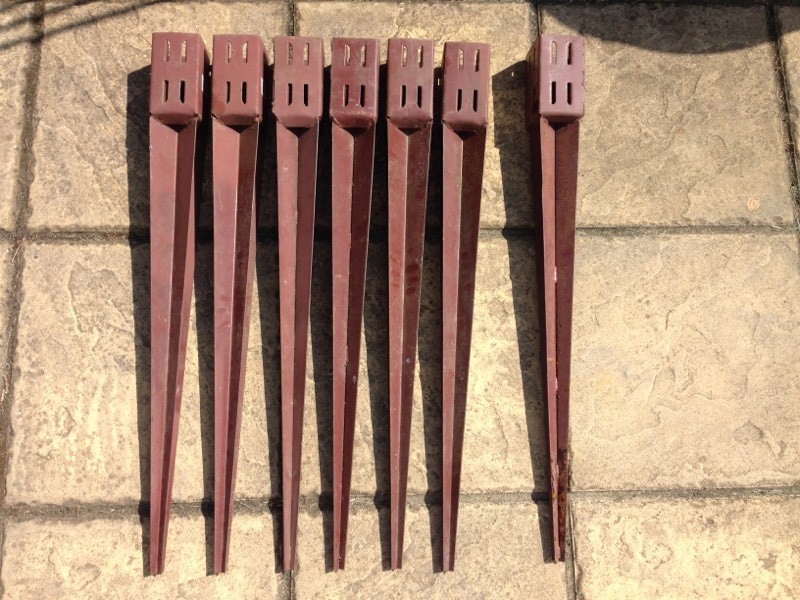 7 x Metal Fence Post Spikes For 75mm Posts in Southampton, Hampshire