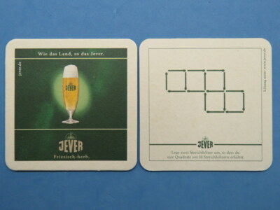Beer Bar Coaster ~*~ JEVER Pilsener ~ Jever, Lower Saxony, Germany ~ Puzzle Game