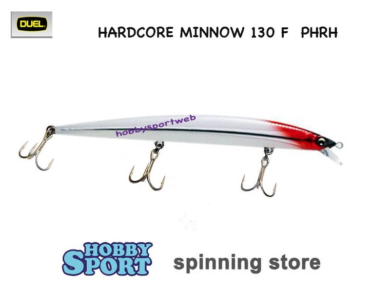 DUEL MINNOW HARDCORE 130F col PHRH gr 13 TESTA ROSSA ARTIFICIALE MARE SPIGOLA