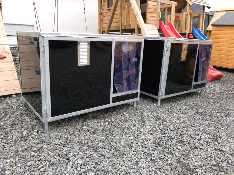 Xl Steel insulated dog kennels chew proof maintenance free dog boxes