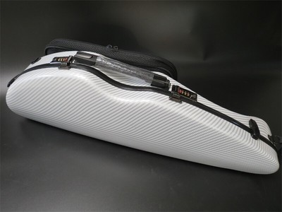 Vio Music Full Size Hightech Carbon-Like Combo Violin Case 4//4-White New Design C808
