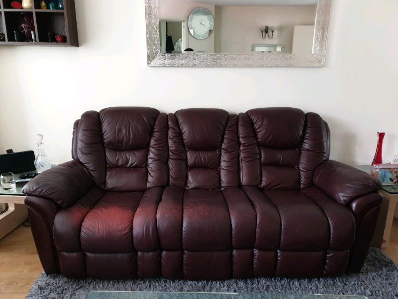 Leather recliner sofa set in Bradley Stoke, Bristol Gumtree
