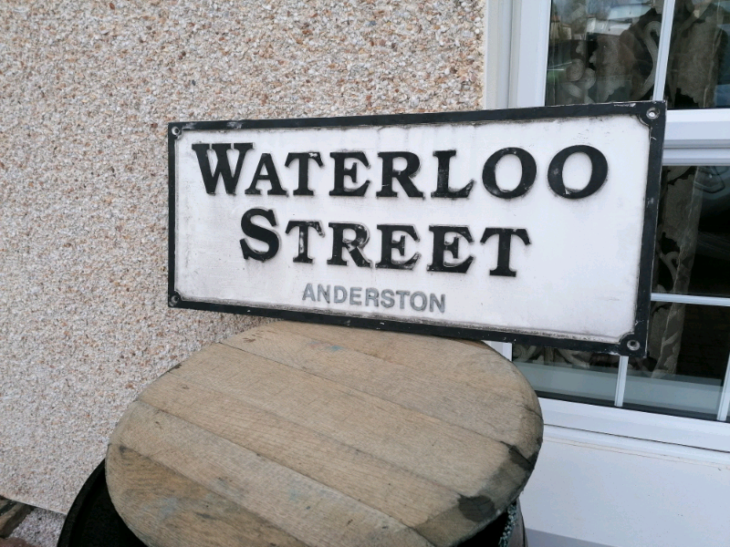 Original Glasgow Street sign in Southside, Glasgow Gumtree