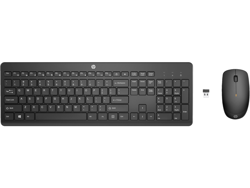 HP 235 USB Wireless Keyboard & Mouse Combo Reduced-sized & Low-Profile Quiet