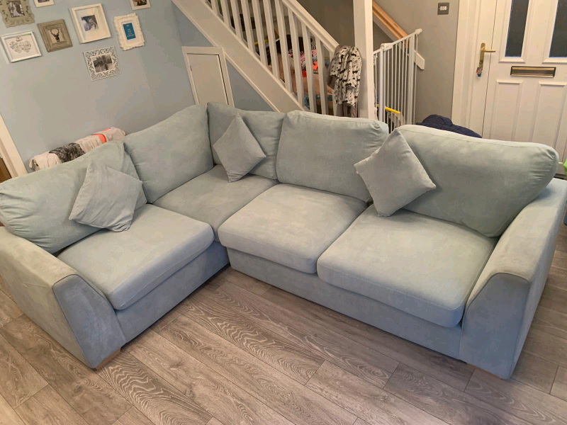 Large sky blue corner sofa in Kirkcaldy, Fife Gumtree