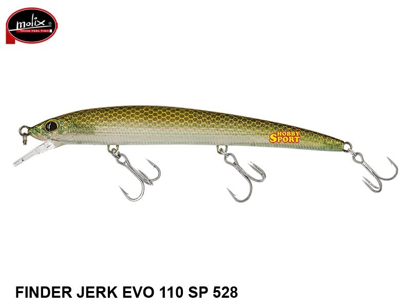 MOLIX FINDER JERK EVO 110 SP  528 PEARLESCENT SHAD  9,5 GR SUSPENDING 11 CM