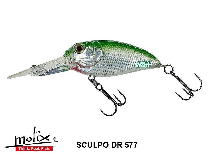 MOLIX SCULPO CRANK DR  5,5 CM 577 SILVER GHOST GREEN  14 GR SPINNING BLACK BASS