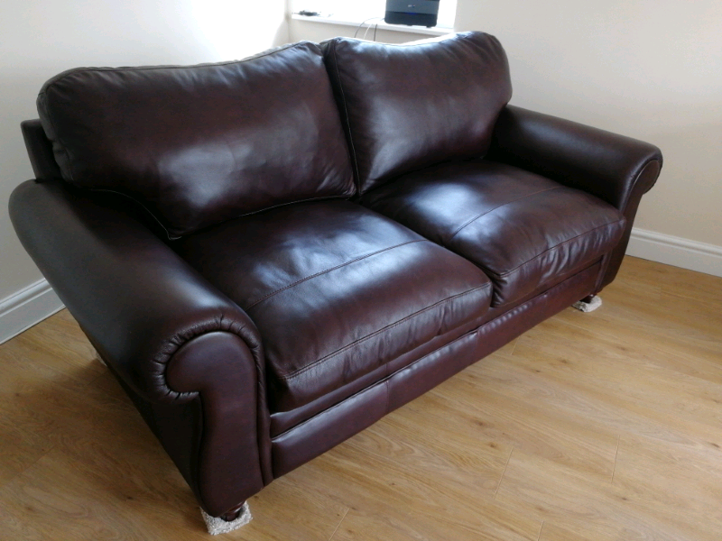 Laura Ashley 'real' Leather Sofa Bed in Andover, Hampshire Gumtree