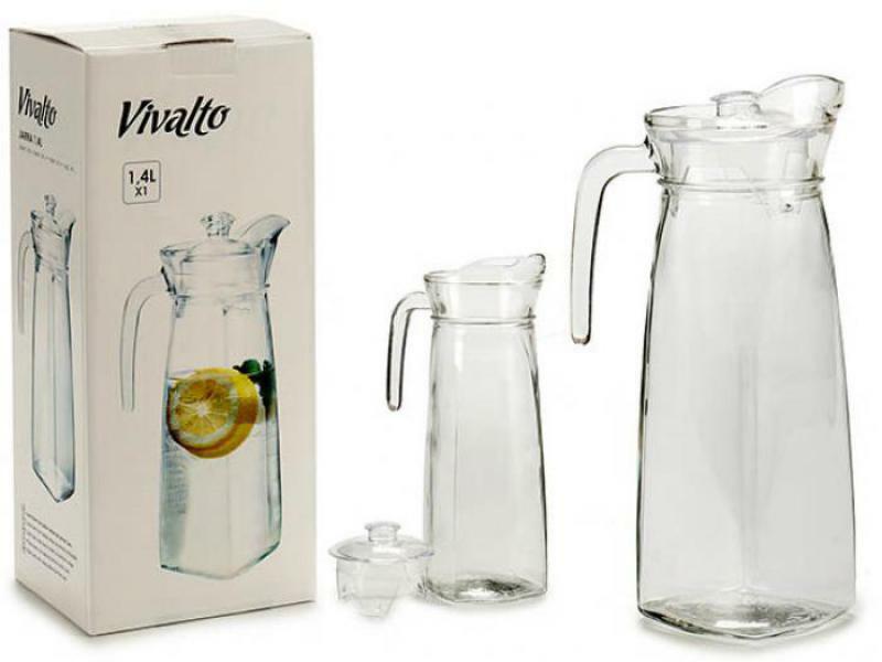 Giara Caraffa In Vetro Da 1,4 Litri Brocca Acqua Vino Bevande Cucina Idea