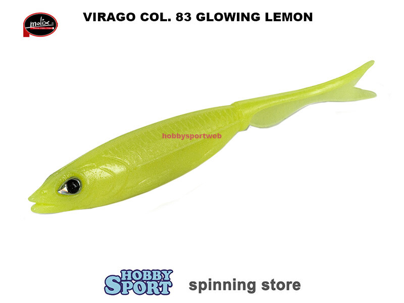 VIRAGO 2" MOLIX COL. 83 GLOWING LEMON SILICONICI SPINNING AREA TROUT CONF. 8 PZ
