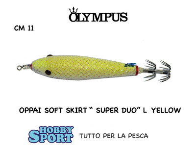 OPPAI SOFT SUPER DUO L 11 CM  COLORE YELLOW  PER  TATAKI FISHING OLYMPUS