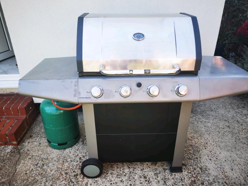 Leisuregrow 100 Series 4 burner Trolley BBQ Grill + full gas bottle in Croydon, London Gumtree