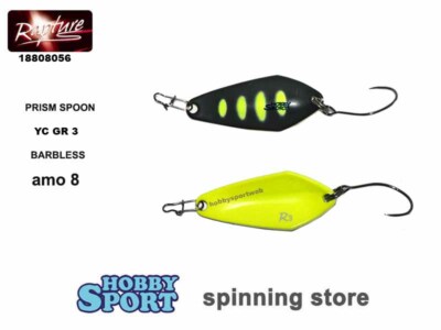 PRISM SPOON 3,0 GR COLORE YC UV BLACK YELLOW SPINNING AREA TROTA  18808056