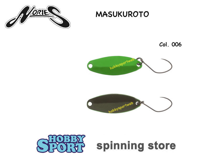 MASUKUROTO NORIES  2,0 gr COLORE 006 GREEN - BLACK SPOON AREA TROUT SPINNING